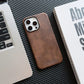 Luxury Business Vintage Leather Magnetic Phone Case for IPhone 16 Plus 15 14 13 12 Pro Max Metal Camera Frame Shockproof Cover