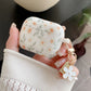 For Apple AirPods 4 ANC Flower Print Earphone Case For AirPods 2 3 Pro2 Silicone Soft Wireless Headphones Cover With Keychain