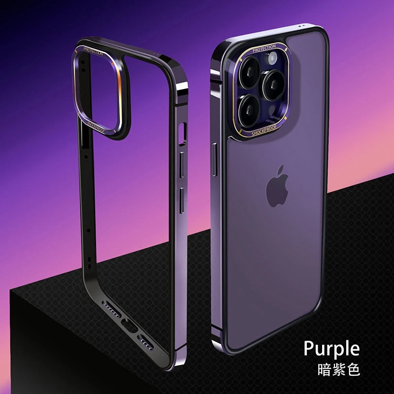 Metal Frame Protector for iPhone 15 14 Pro Max 15 Plus 15pro Anti-fall Edge Protection for iPhone15+ 14pro Max Phone Cover Case