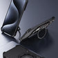 Metal Rimless Magnetic MagSafe Phone Case For iPhone 13 14 15 Pro Max 360Rotating Stand Shell Metal Bumper Lens Protection Cover