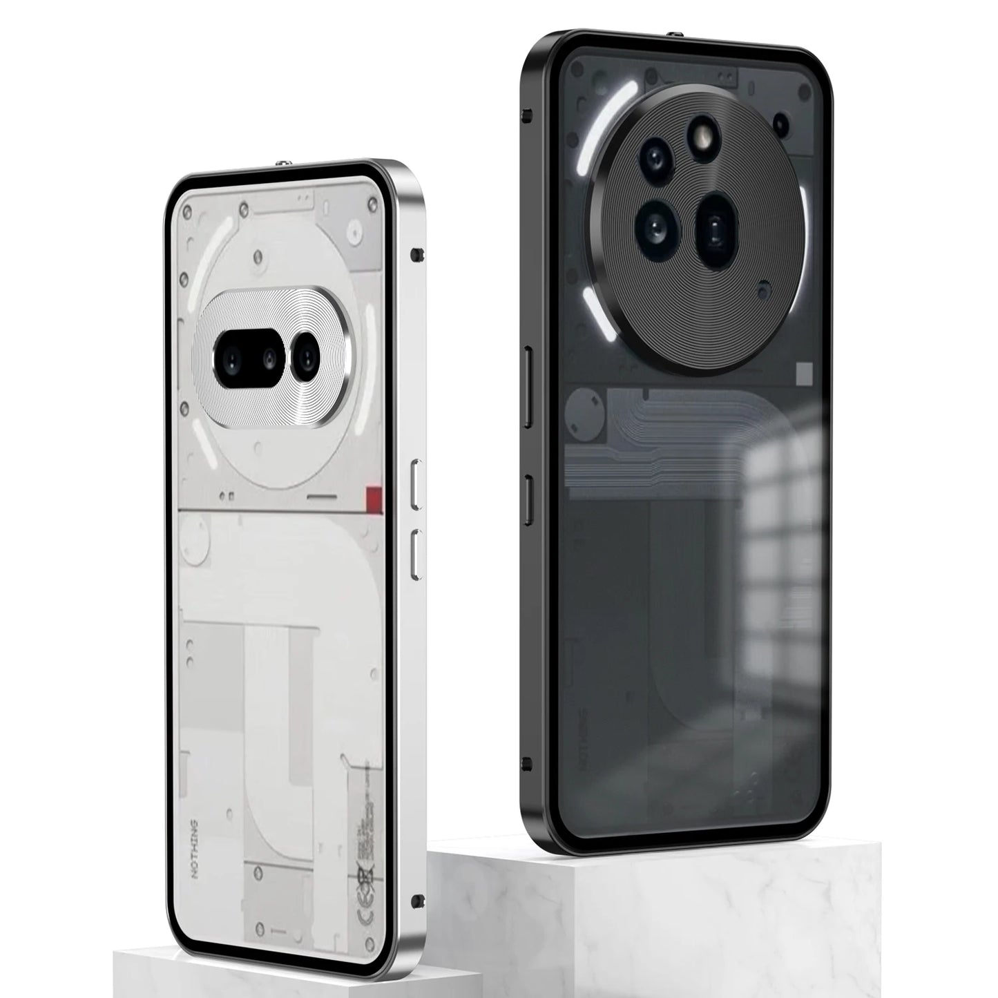 Metal Aluminium Alloy Frame Hard PC Backboard Shockproof Phone Cover for Nothing Phone 3A Pro Case
