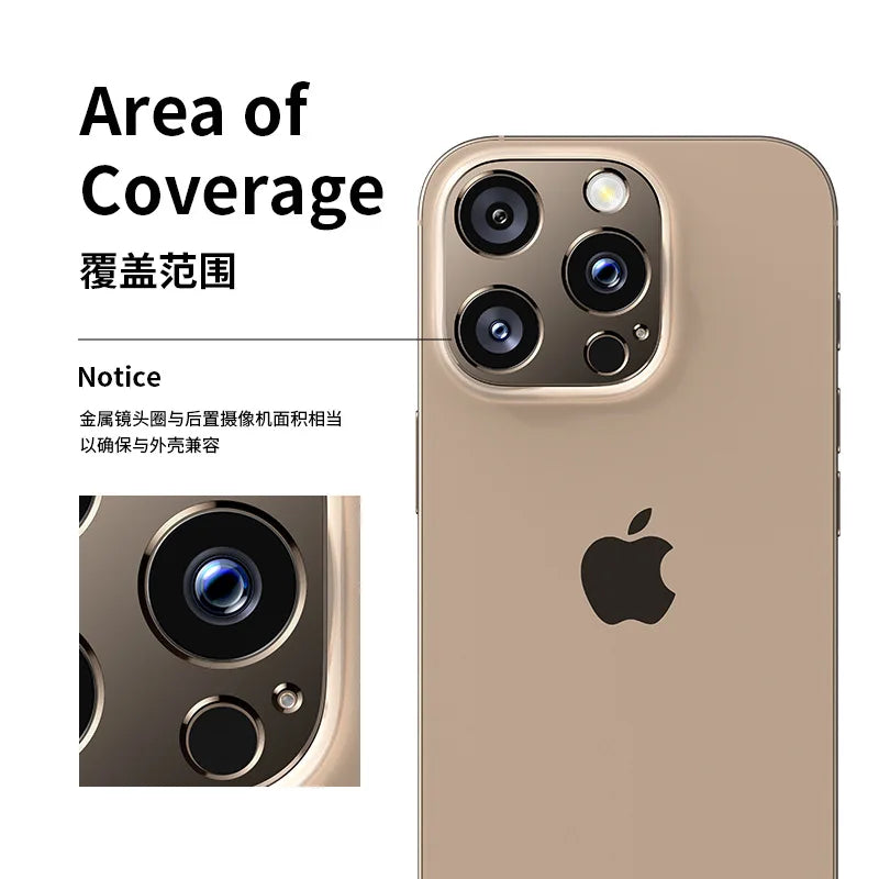 Metal Camera Protector For IPhone 16Pro/ 16 Promax Back Lens Cap Covers Original Color