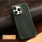 Retro Cowhide Phone Case for iPhone 16 15 13 14 Pro Max 16Pro 14Pro 15Pro Luxury Crazy Horse Genuine PULL-UP Leather Back Cover