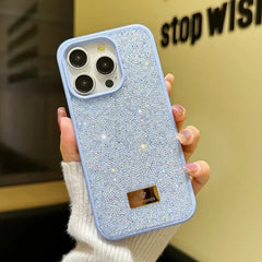 01 Stylish Diamond Sparkling Phone Case For Iphone 16 15 14 13 12 11 Pro Max Plus Women's Gift Back Shockproof Phone Case
