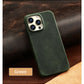 Retro Cowhide Phone Case for iPhone 16 15 13 14 Pro Max 16Pro 14Pro 15Pro Luxury Crazy Horse Genuine PULL-UP Leather Back Cover