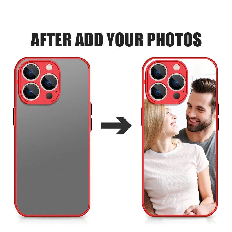 Personalized DIY Customized Name Photo Phone Case For iPhone 16 15 Pro Max 14 13 12 11 Pro Max X XR 7 8 Shockproof Acrylic Cover - Caseverse