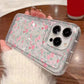 Metal Tulip Pattern Airbag Protective Phone Case For iPhone 14 13 11 15 16 Pro Max 16E 12 Mini XS XR X 8 7 Plus SE 2 Plus Cover