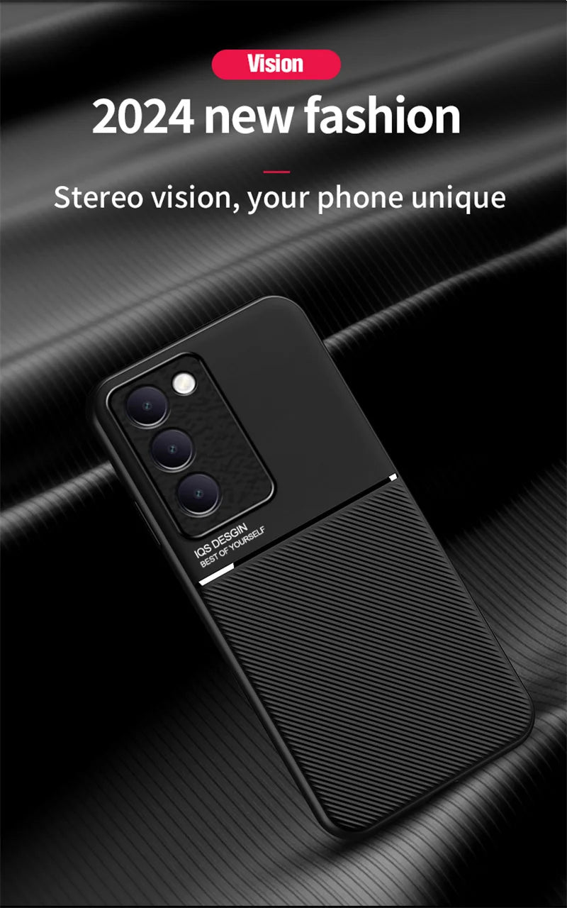 Rugged Protective Cover for VIVO V40 SE V30 Lite 5G V30 Pro V29 V29e Case Built-in Car Magnetic Holder Phone Coque Fundas - Caseverse
