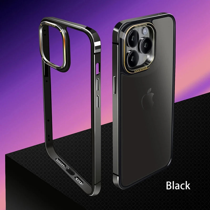 Metal Frame Protector for iPhone 15 14 Pro Max 15 Plus 15pro Anti-fall Edge Protection for iPhone15+ 14pro Max Phone Cover Case
