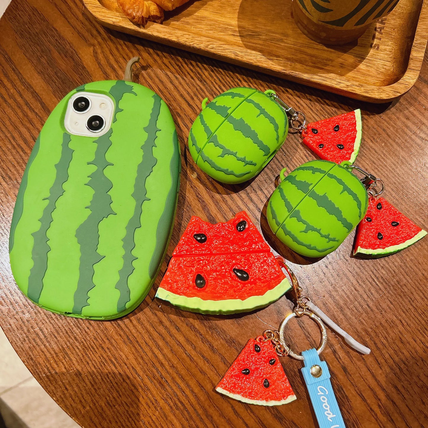 For Airpods 4 Simulation Fruit 3D Watermelon Cute Earpods Case for Airpods 1 2 3 Pro 2 Wireless Earphone Cover Charging Box