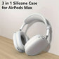 3 in 1 Soft Silicone Skin Protector Headphones Case For Airpods Max Cases Anti Scratch Shockproof Earphone Cover Accessories