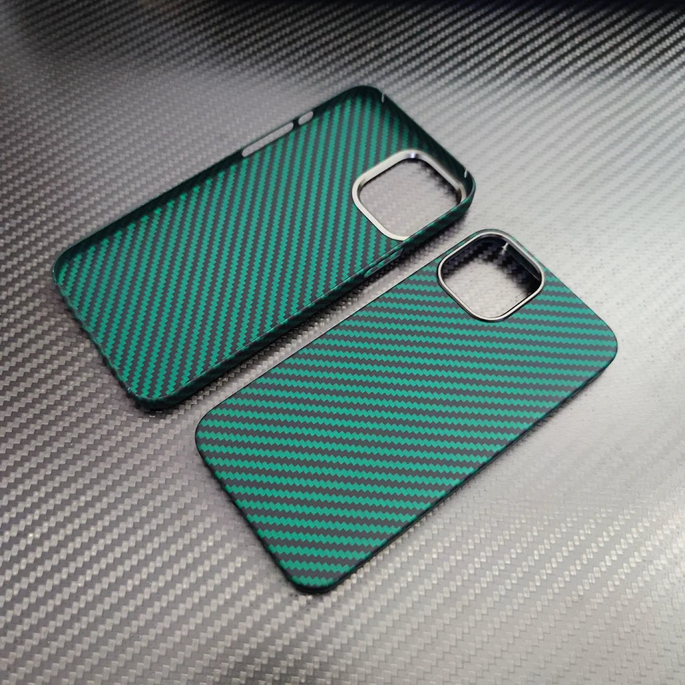 real carbon fiber phone case for iphone16 1514 13 12 pro max case metal ring aramid fiber phone cover for iphone 15/12/13 pro