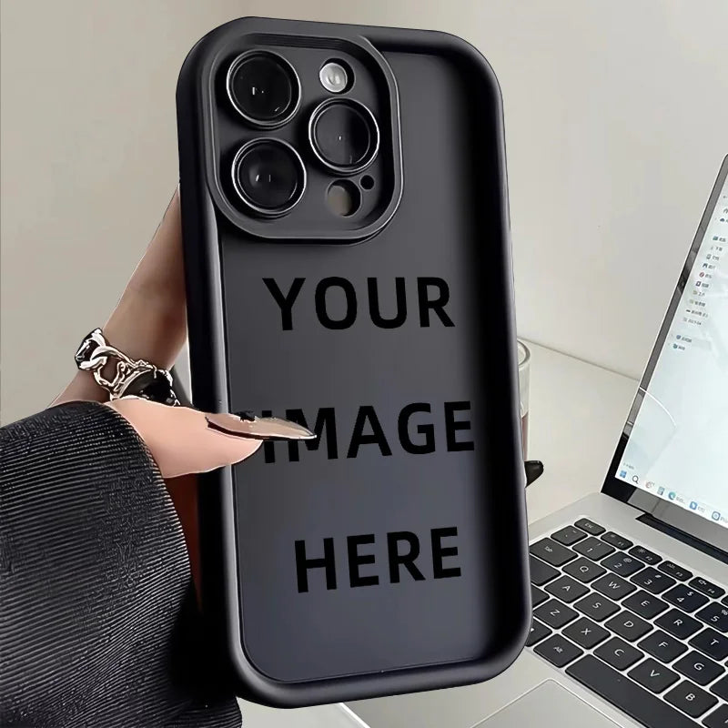 Customized Silicone Anti-fall Phone Case for iPhone 15 14 13 12 Pro Max Plus Phone Cover Personalized Design DIY Photo - Caseverse