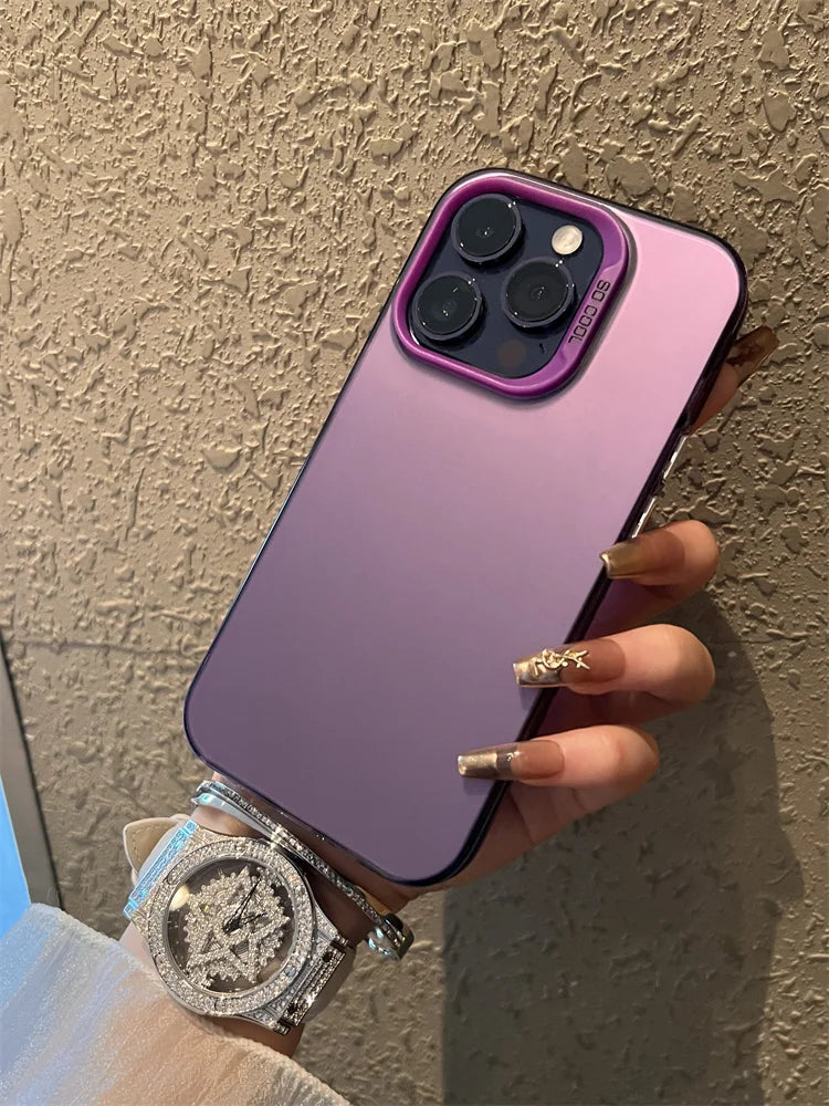 Luxury Matte Silver Electroplated Phone Case For iPhone 11 12 13 14 15 16 Pro Max Plus X Xs Max XR Shockproof Bumper Cases Cover
