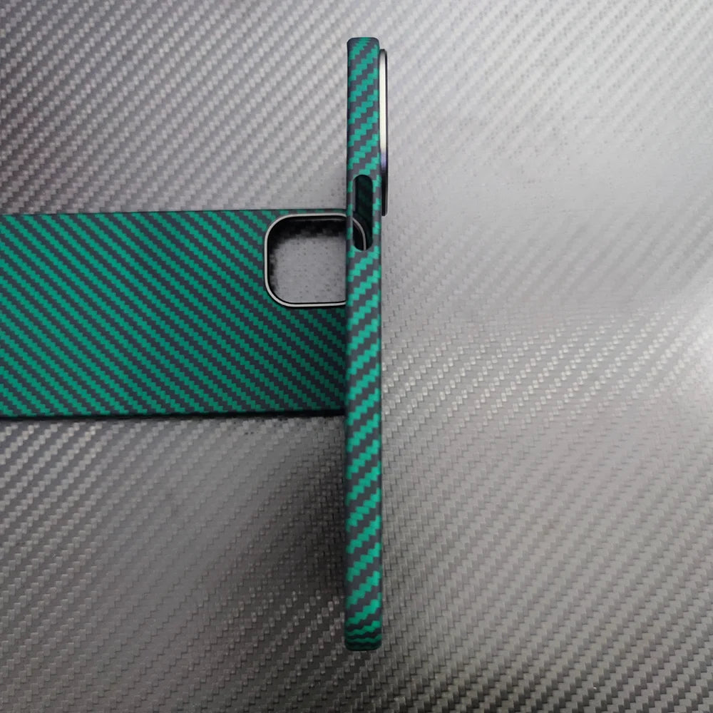 real carbon fiber phone case for iphone16 1514 13 12 pro max case metal ring aramid fiber phone cover for iphone 15/12/13 pro
