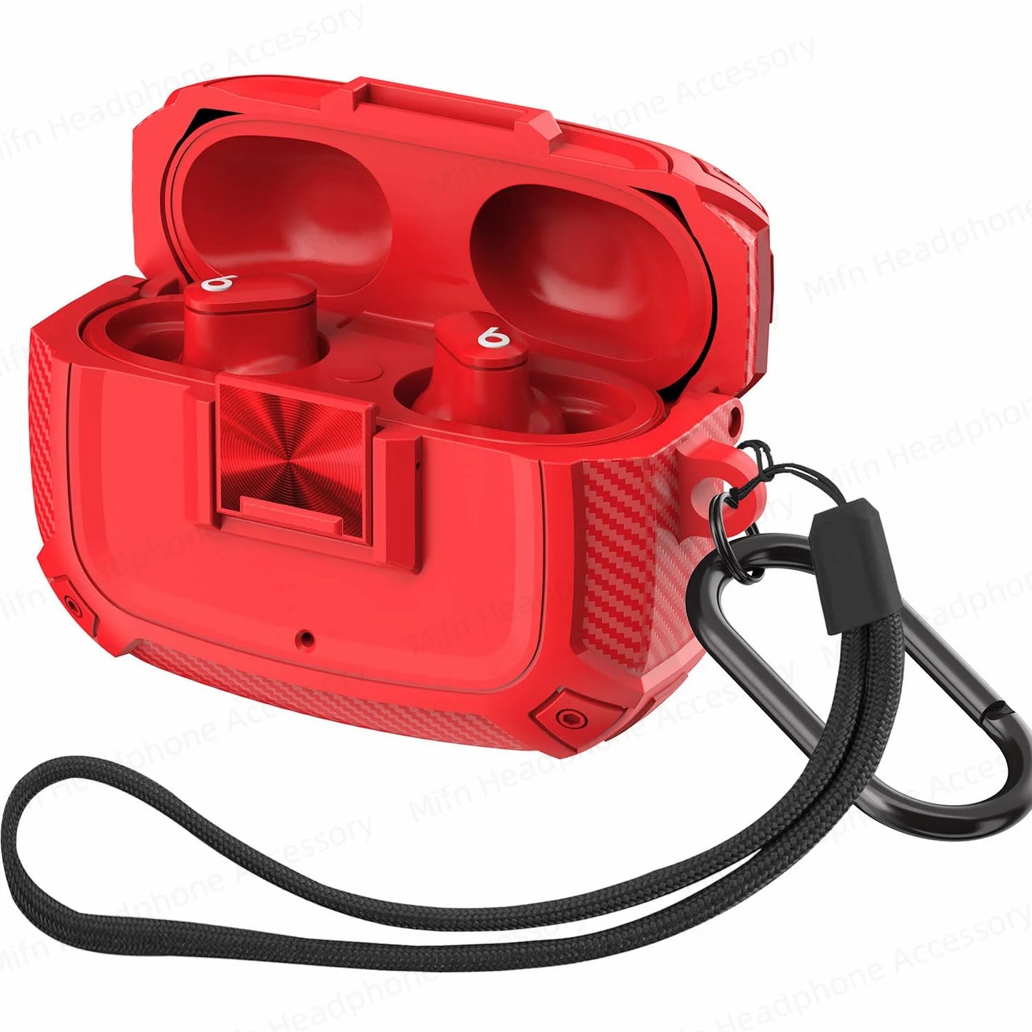 for Beats Studio Buds/Beats Studio Buds+Headphone case with Lanyard Anti drop Earphone protect Cover For Beats Studio Buds Capa