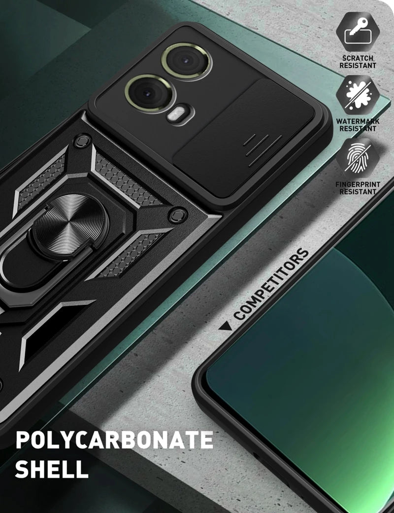Shockproof Military Grade Armor Case For Moto G85 G75 G55 G45 G35 G15 G05 5G Magnetic Holder Ring Protect Cover - Caseverse