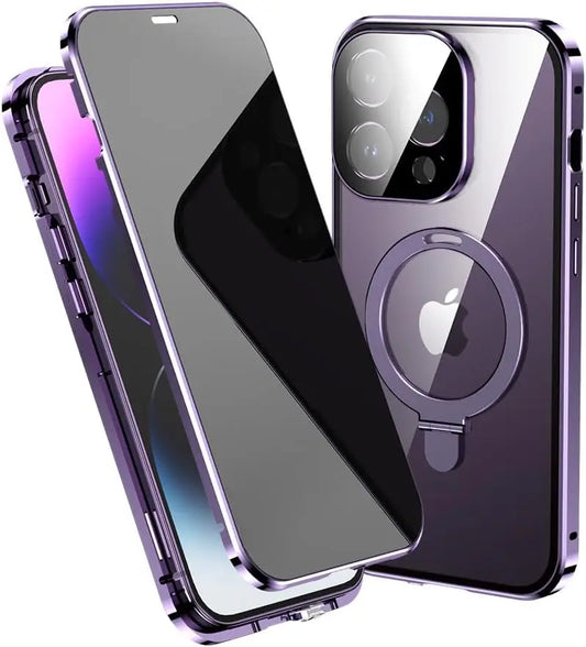 IPhone Anti-Peeping Privacy Screen Metal Bumper Magnetic Case