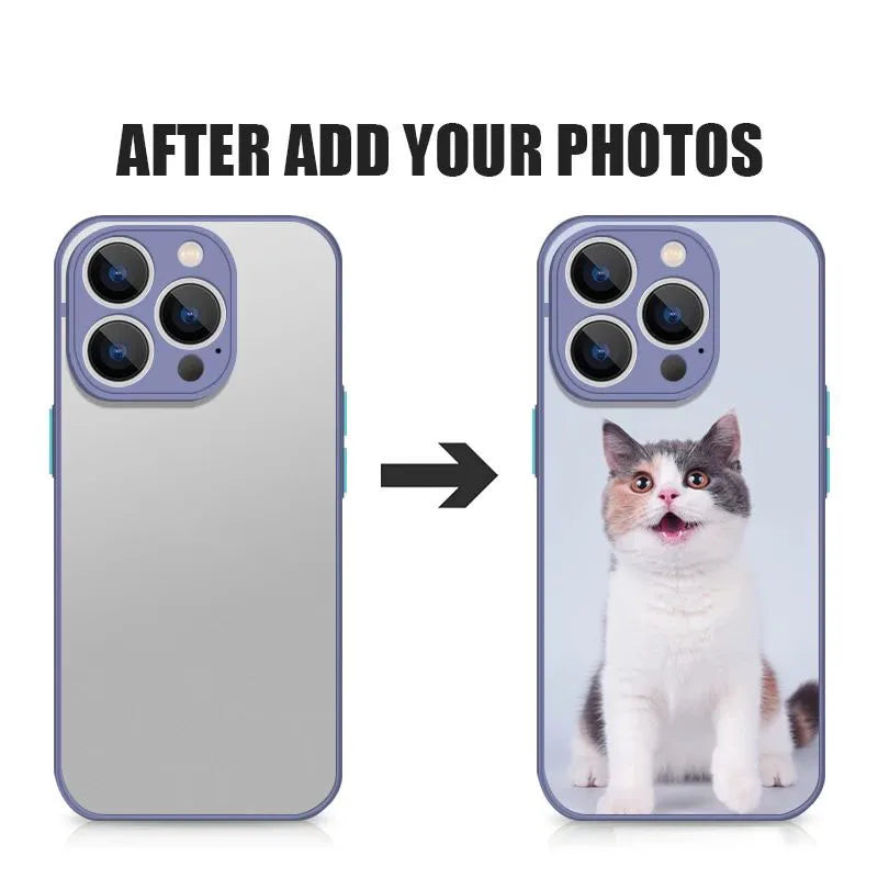 Personalized DIY Customized Name Photo Phone Case For iPhone 16 15 Pro Max 14 13 12 11 Pro Max X XR 7 8 Shockproof Acrylic Cover - Caseverse