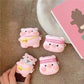 Bluetooth headset case Cartoon Pig cute wind silicone ear case, applicable to Airpods1/2, Airpods Pro, Airpods Pro2, Airpods3