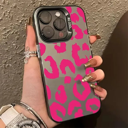 Leopard Print Electroplate Silver Phone Case for Xiaomi 14T Pro Cases Mi 13 12 11 Lite 14 13T 12T Poco M6 X5 X6 F5 F6 Pro Cover - Caseverse