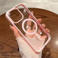 Pink Transparent Acrylic Case for iPhone 17 Air 16 15 14 13 12 11 Pro Max Plus Hard Shockproof Powerful Magnetic Magsafe Cover