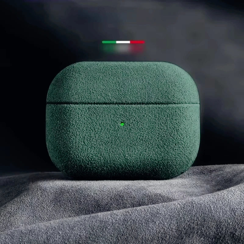 Italian Suede Leather Case For Airpods Pro 2 Luxury Artificial Leather All Inclusive Case For Airpods 4 3 Case Wireless Charge