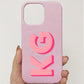Personalized iPhone Case Monogram Initial Letter Leather Case For iPhone 15 14 13 12 11 Pro Max XS XR 7 8Plus Luxury Phone Cover - Caseverse