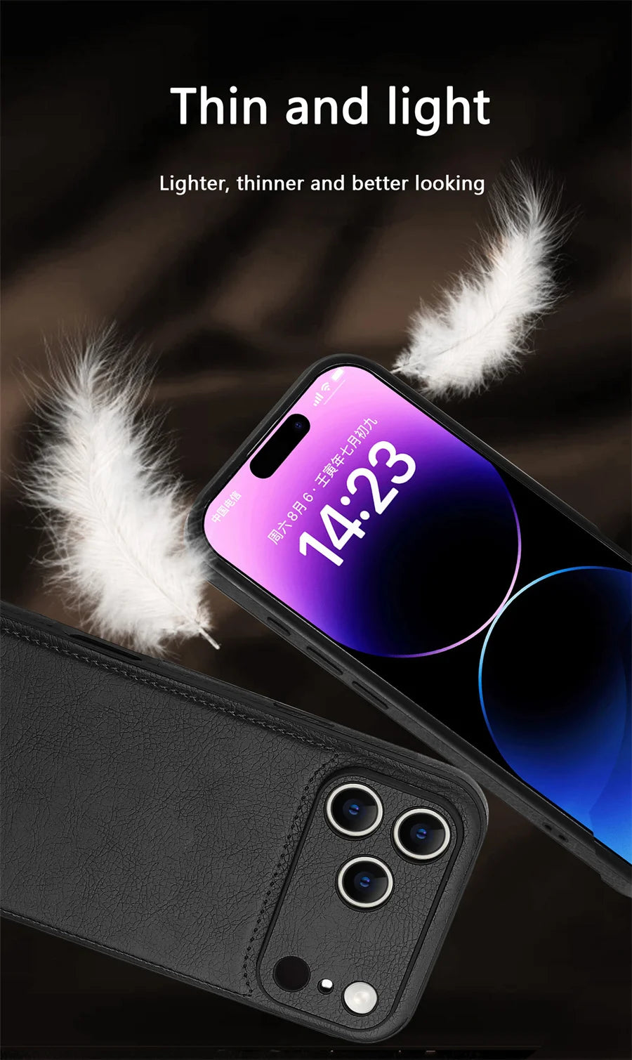 Soft Leather Case for iPhone 17 14 13 12 11 16 Pro Max XR 15 Plus Air Ultra Thin Lens Protection iphone16 16Pro Cover Coque