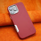 Metal Lens Protective MagSafe Phone Case For iPhone 16 Pro 16pro max 16plus Simple Solid Color Leather Wireless Charging Cover