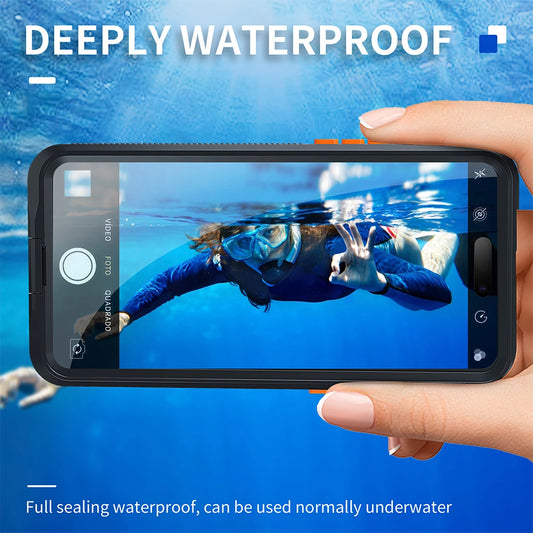 IP68 Waterproof Case For iphone 15 Pro Max Case 14 Plus 12 13 Underwater Full Sealing Cover Shockproof Built-in Screen Protector