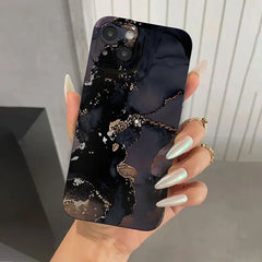 For iPhone 16 15 Pro Max Case Marble Pattern Phone Case For iPhone 14 13 12 11 XS Max XR X 7 8 Plus Shockproof Soft Bumper Cover
