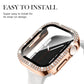 Diamond Case For Apple watch Cover 45mm 41mm 38mm 42mm 44mm 40mm Tempered Glass+ Bumper Screen Protector series 9 8 7 6 5 4 3 SE