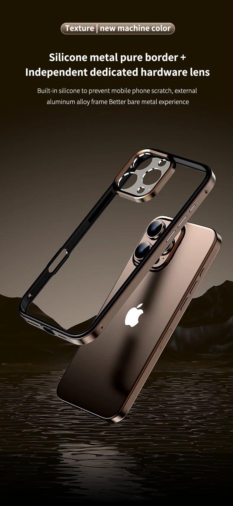 Hybrid Silicone Frame Aluminum Metal Phone Case For iPhone 16 Pro Max 16 Plus 16promax 16pro 16plus Better Heat Bumper