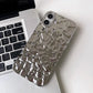 Stylish Metal Color Silver Meteorite Texture Case For iPhone 16 Pro Max 15 14 13 12 11 16 plus Soft TPU Anti-knock Cover
