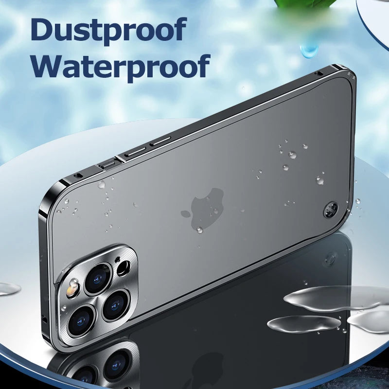Metal Phone Cases For IPhone 12 13 14 15 16 Pro Max Plus Cover Magnetic Aluminum Frame Phone Shell For Iphone 13 Mini 14 15 Plus