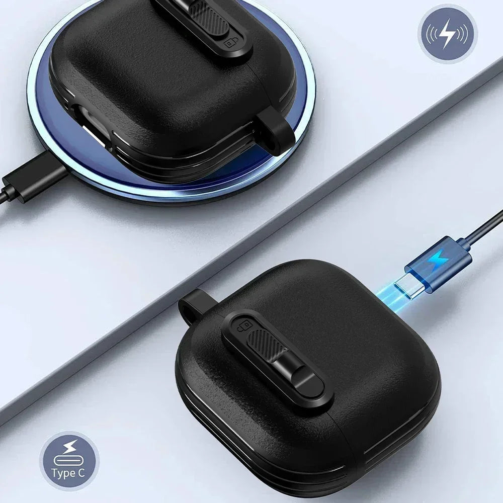 Frosted Earphone Case for Apple Airpods 4 with Cleansing Sets Wireless Headset Cover Magnetic Horizontal Lock Protective Covers