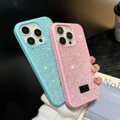 01 Stylish Diamond Sparkling Phone Case For Iphone 16 15 14 13 12 11 Pro Max Plus Women's Gift Back Shockproof Phone Case