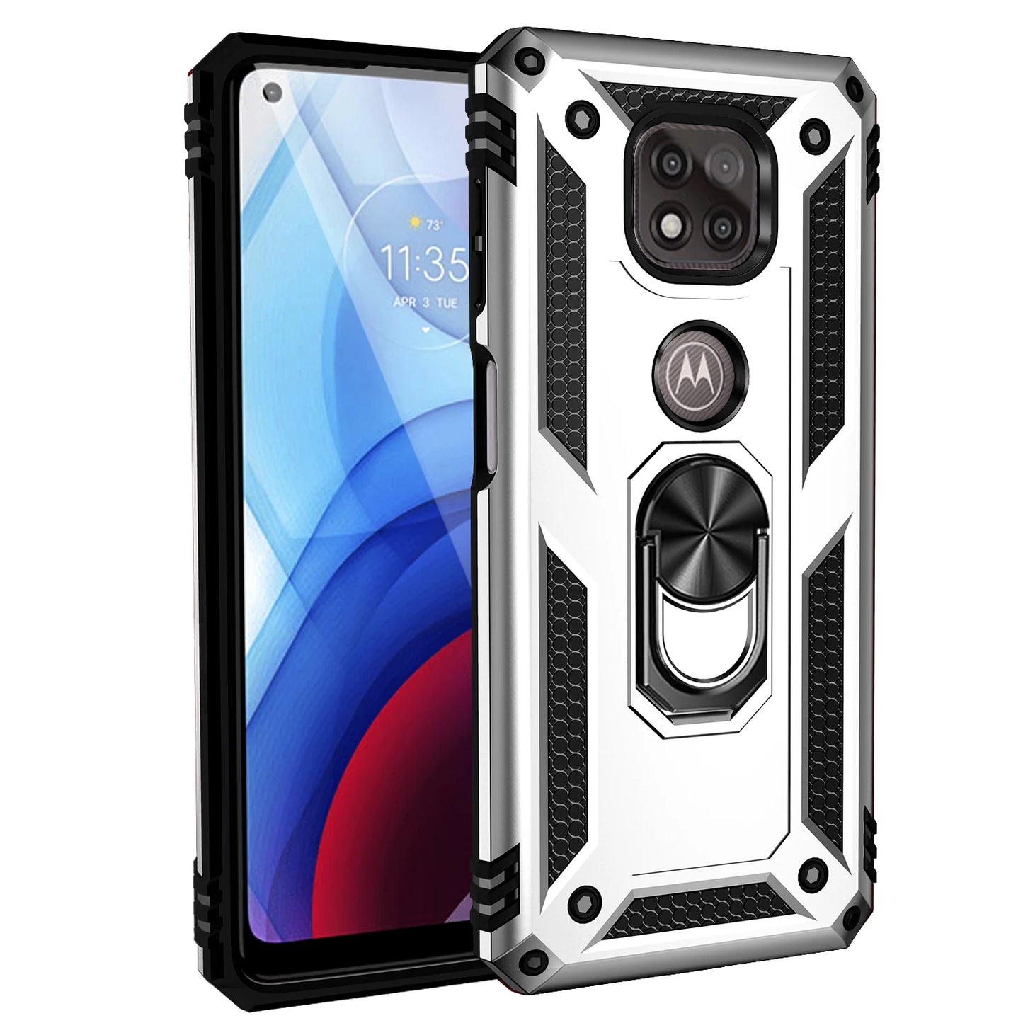 for Moto G Power Case for Phone Moto G Power 2021 Case Shockproof Armor Rugged Military Protective Car Holder Magnetic Cover