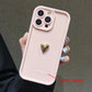 3D Gold Love Heart Personalized Custom Name Case For iPhone 16 15 14 13 12 11 Pro Max X XS XR 7 8 Plus Silicone Candy DIY Cover - Caseverse