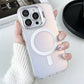 Gradient Metal Lens Holder Magsafe Phone Case for IPhone 16 15 14 Plus 13 12 Pro Max Back Lens Glass Film Matte PC Hard Cover
