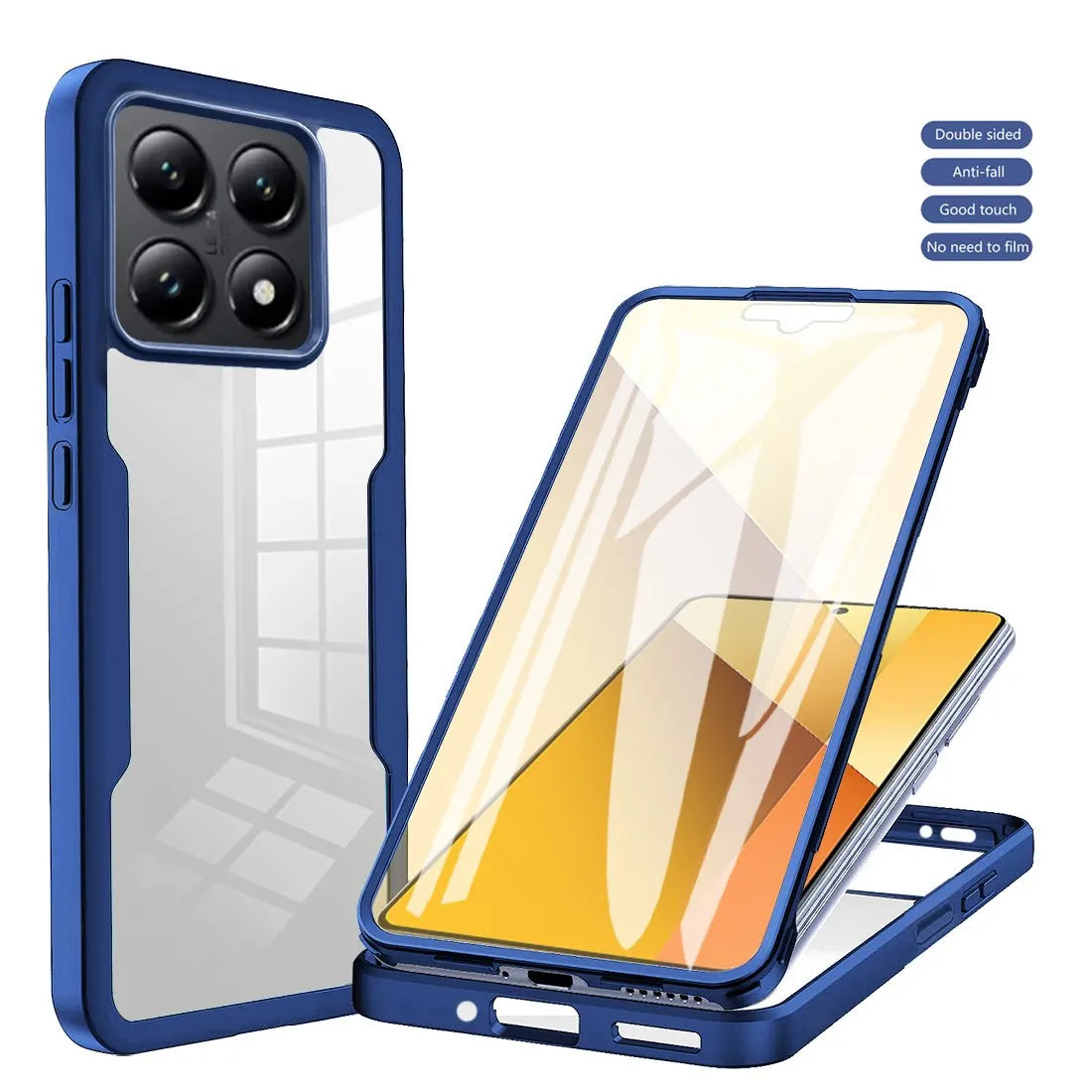Case For Xiaomi Mi 14T Pro M 14 T P 13T 13 Redmi 14C 13C Mi14T 360 Shockproof Built in Screen Protector Plastic TPU Clear Cover - Caseverse