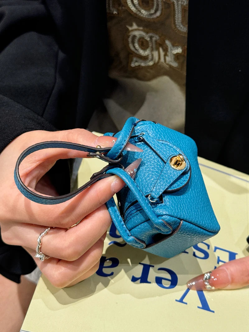 Mini Leather Fashion Bag For Airpods 4 3 2 Pro 2 Galaxy Buds 3/ 3Pro/ Buds FE 2Pro  Headphone Case Can Hold Other Small items