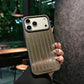 Classic 3D Corrugated Stripe Stylish Business Luggage Phone Case For IPhone 17 Pro Max Cover Hard Shockproof Bumper Luxury Funda