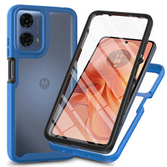 Moto G24 Shockproof Clear Case Built in Screen Protector Full Body Rugged Defender Cover for Motorola G04/G04S Case