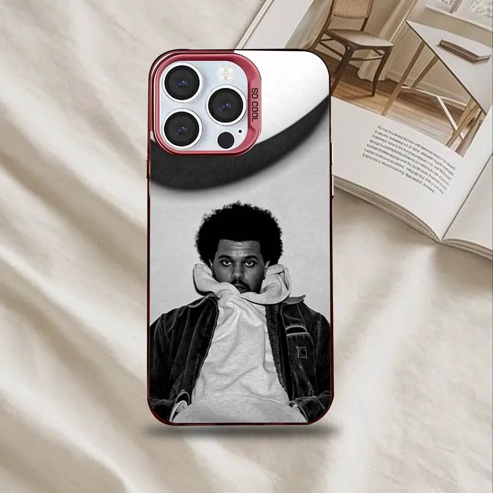 The W-Weeknd XO Singer  Phone Case For iPhone 16,15,14,13,12,11,Mini,Pro,SE,MAX Pink Matte Silicone Cover