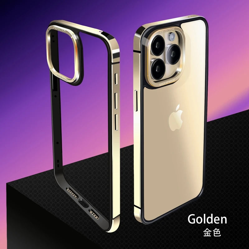 Metal Frame Protector for iPhone 15 14 Pro Max 15 Plus 15pro Anti-fall Edge Protection for iPhone15+ 14pro Max Phone Cover Case