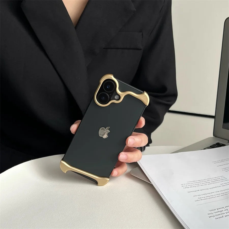 Luxury Aluminum Metal Bumper Arc Phone Case For IPhone13 14 15 16 Pro Max 16Pro Plus Urban Pulse Ultra Lightweight Phone Cover