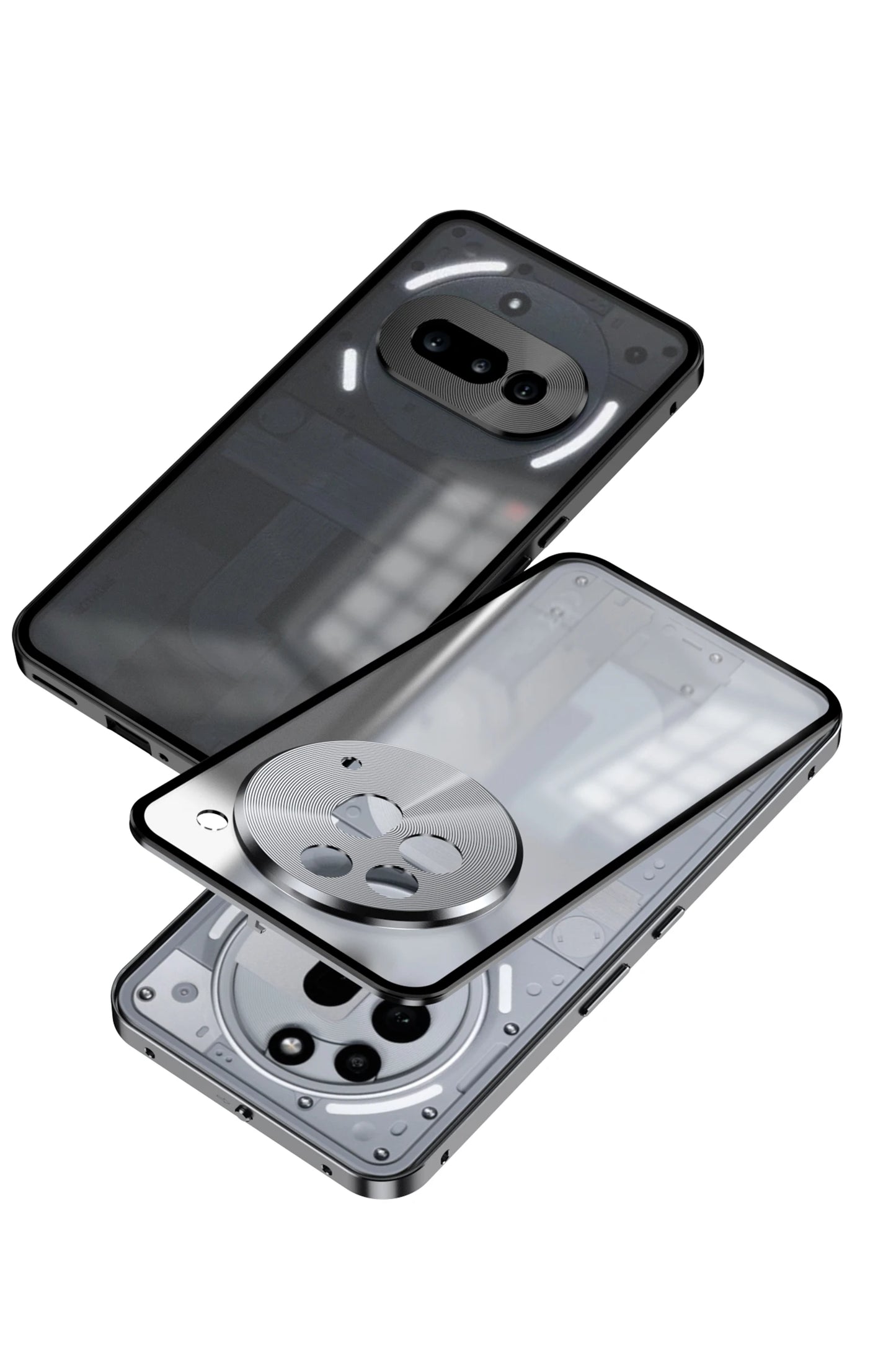 Metal Aluminium Alloy Frame Hard PC Backboard Shockproof Phone Cover for Nothing Phone 3A Pro Case