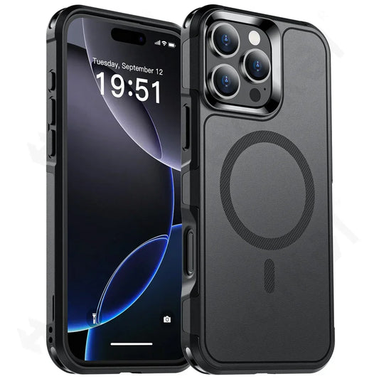 Case For iPhone 16 15 14 13 12 11 Pro Max Plus Military Grade Drop Protection Shockproof Magnetic Dual Layer Magsafe Cover - Caseverse